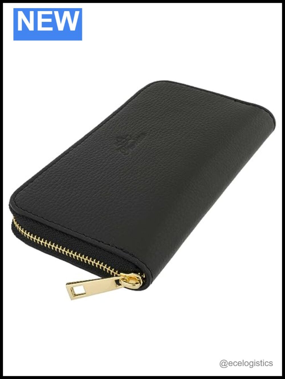 Genuine Leather Zip Around Wallet for Women Credit Card Organizer